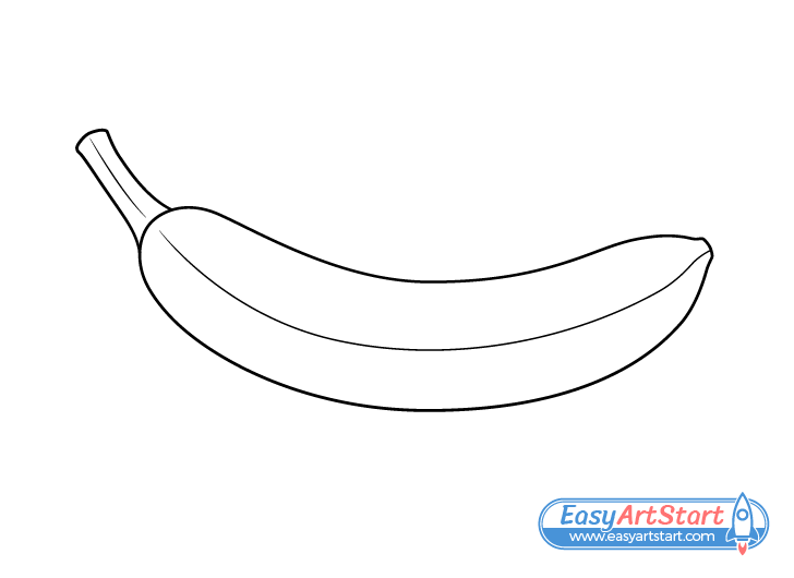 banana line drawing