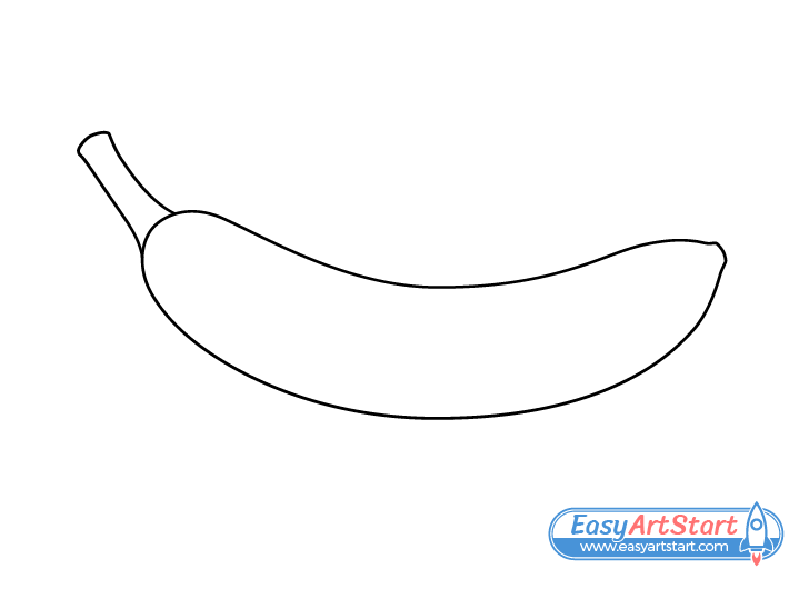 banana outline drawing