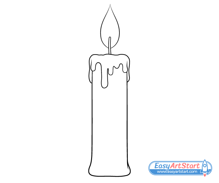 candle flame drawing