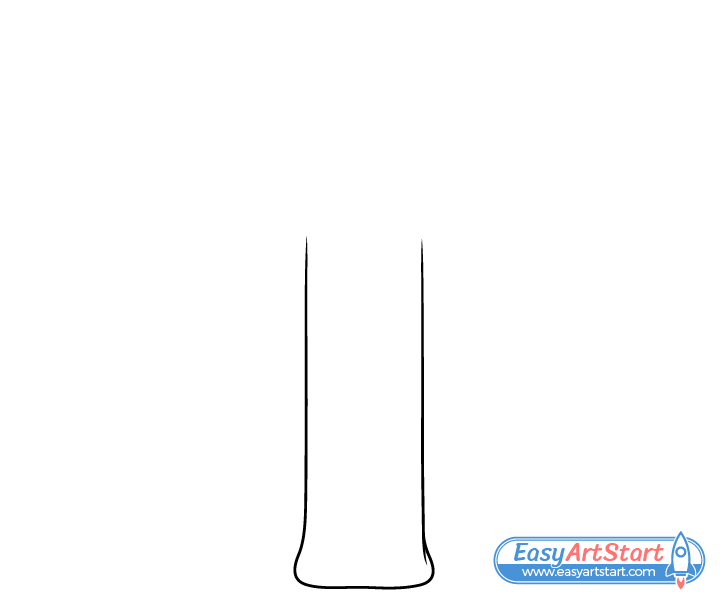 candle outline drawing