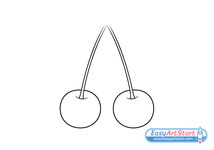 cherries stems drawing