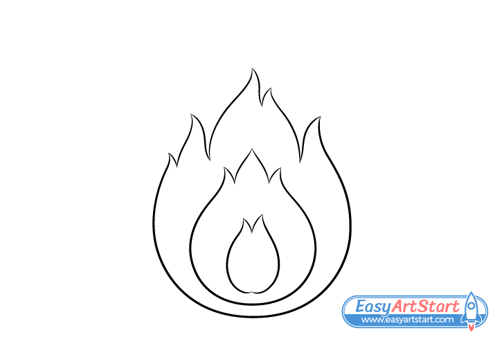 fire inner flame drawing