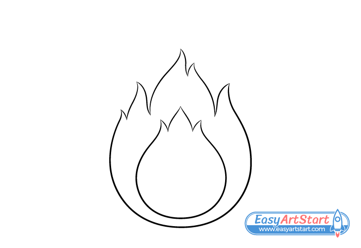 fire mid flame drawing