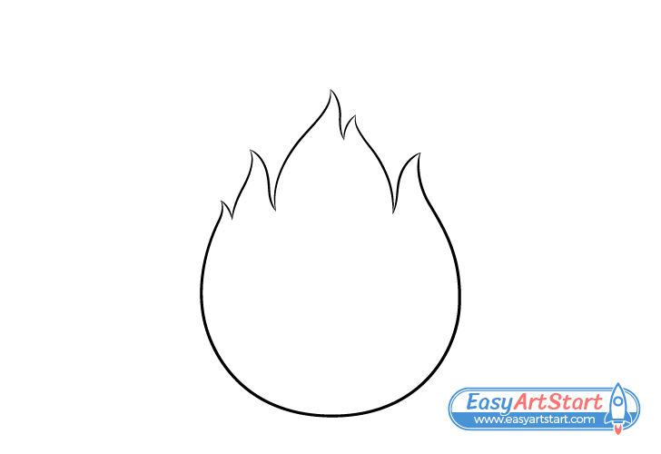 fire outline drawing