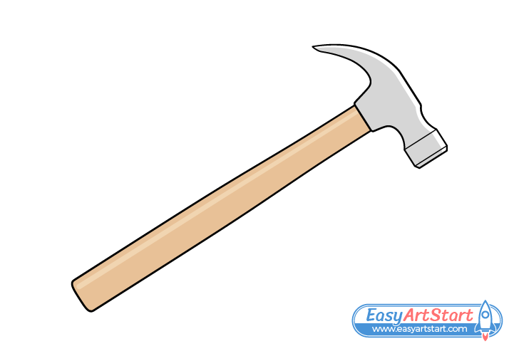 How to Draw a Hammer Step by Step - EasyArtStart