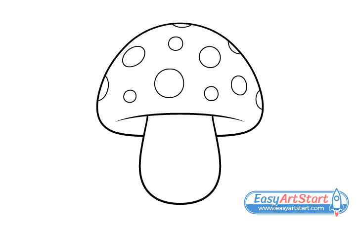 mushroom line drawing