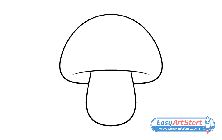 mushroom outline drawing