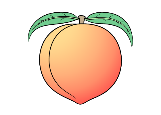 peach drawing tutorial