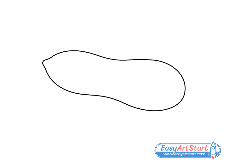 peanut outline drawing