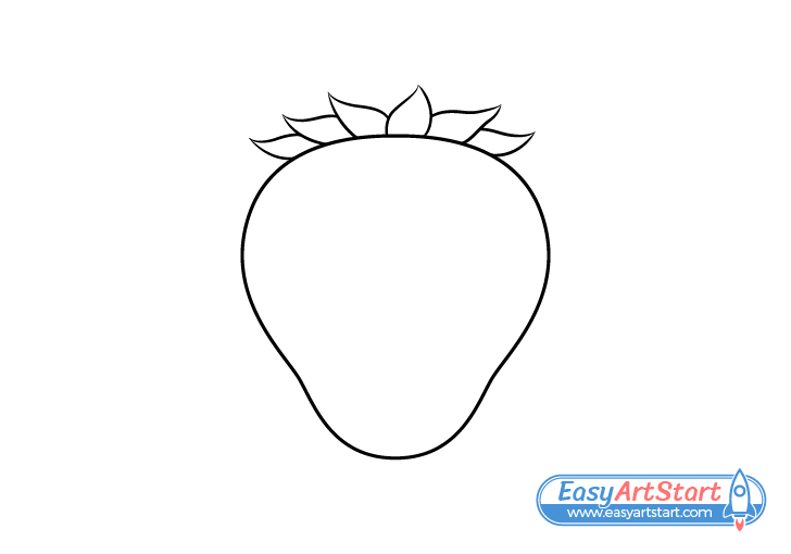 strawberry crown drawing