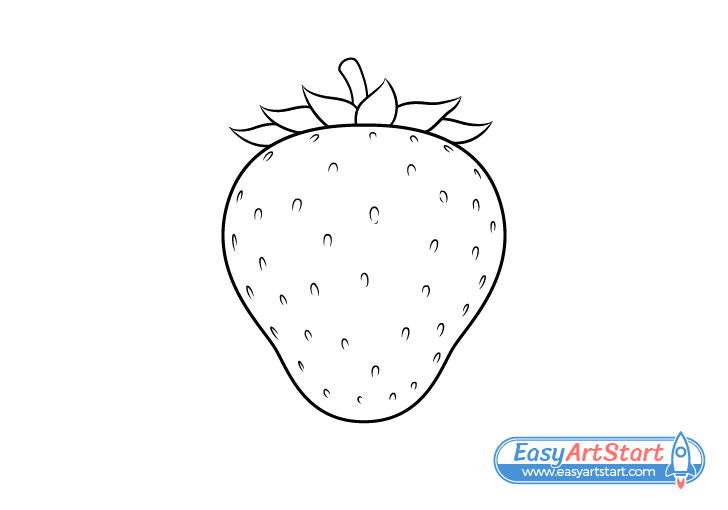 strawberry line drawing