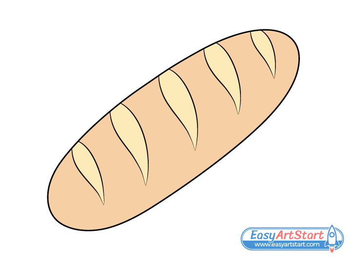 bread drawing color