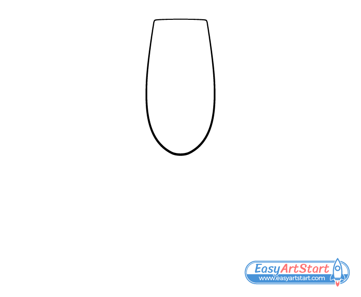 champagne glass bowl drawing