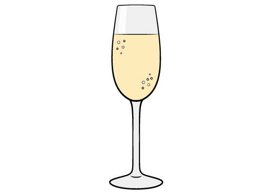 champagne glass drawing tutorial