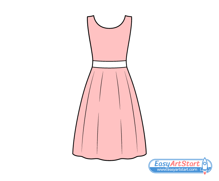 How to Draw a Dress in a Simple Way EasyArtStart