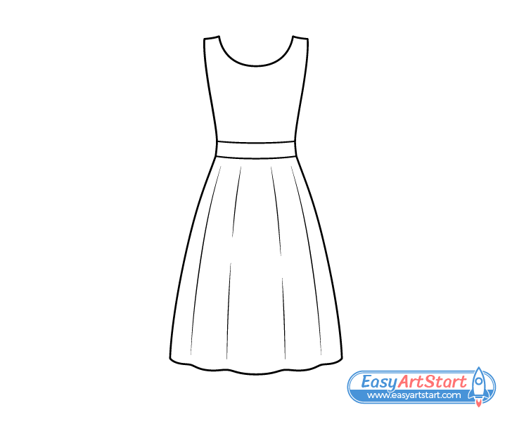 dress line drawing