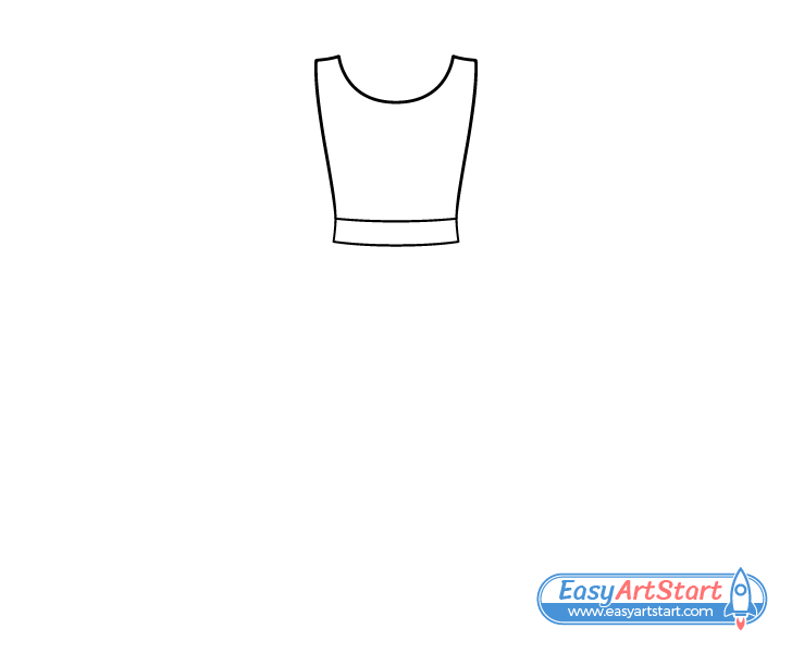 dress waistband drawing