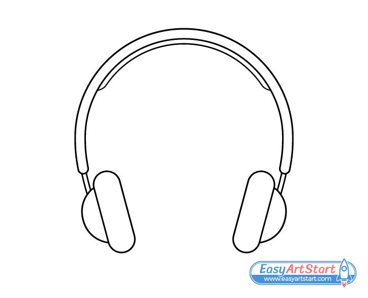 headphones line drawing