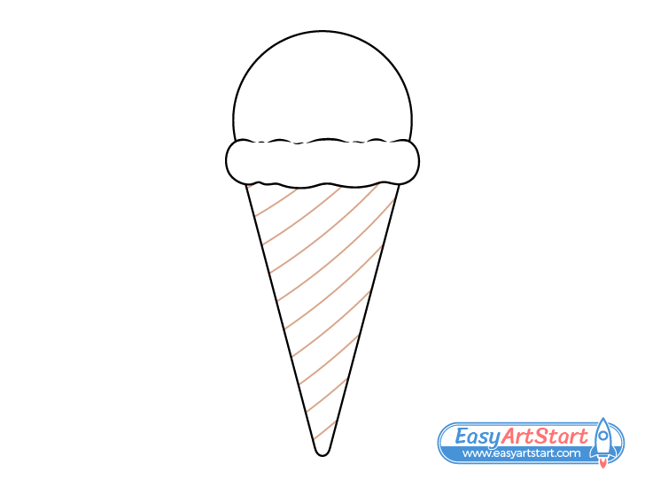 ice cream cone stripes drawing