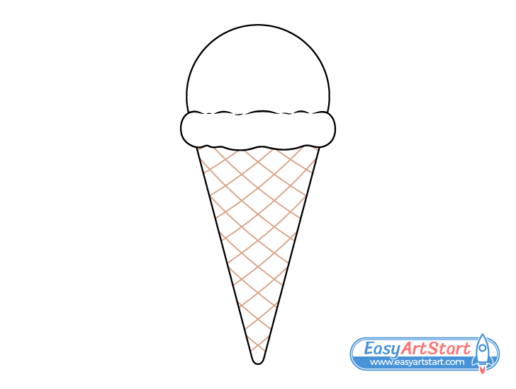 ice cream line drawing