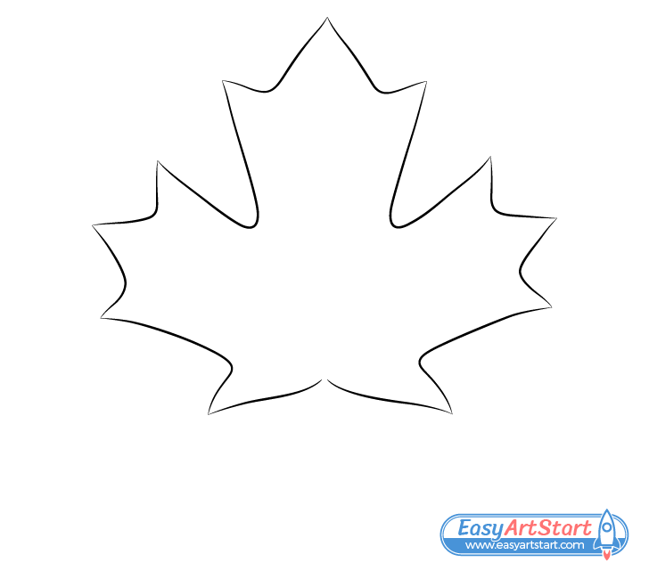 maple leaf blade drawing