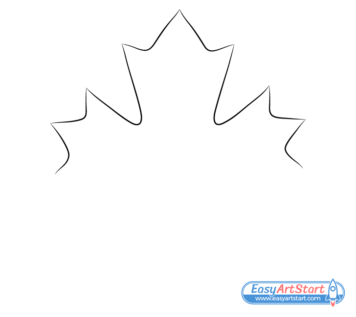 maple leaf shape drawing