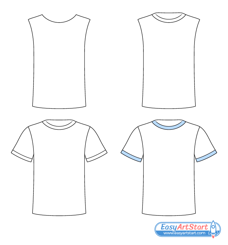 t-shirt drawing step by step