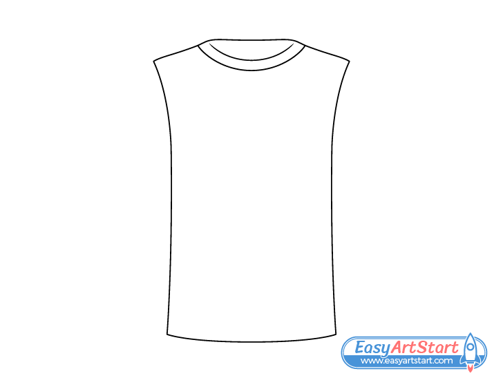 t-shirt neckline drawing