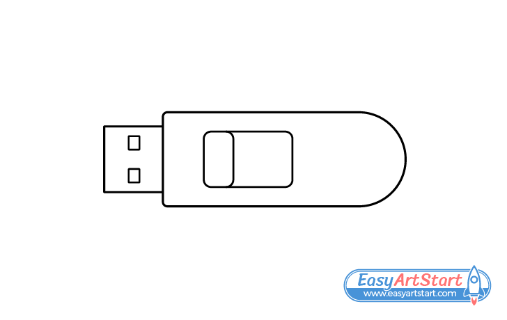 USB stick holes drawing