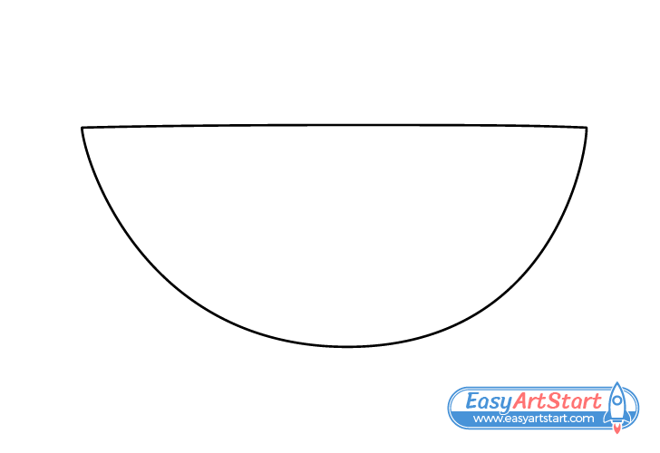 water melon slice shape drawing