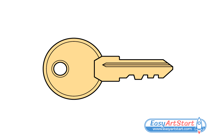 How to Draw a Key Step by Step (Easy) - EasyArtStart