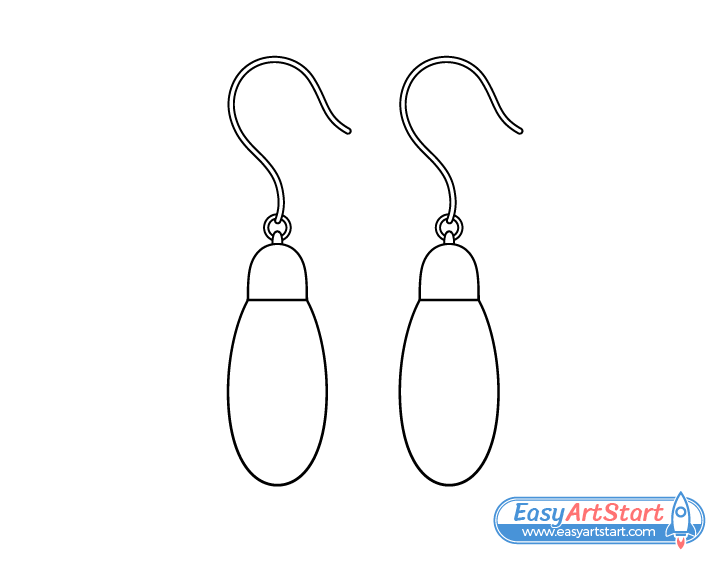 earrings line drawing