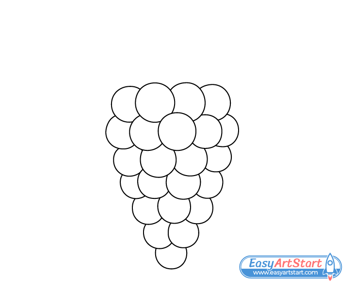 grapes bunch drawing