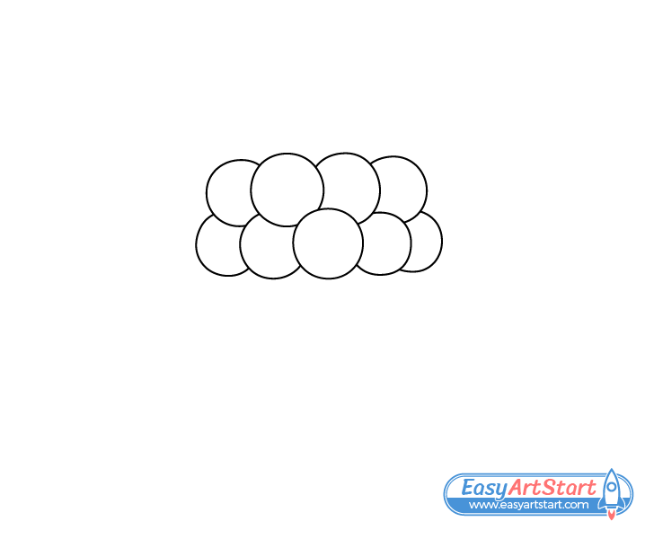 grapes bunch top drawing