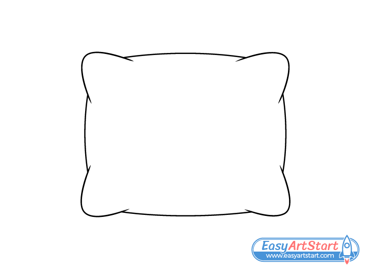 pillow outline drawing