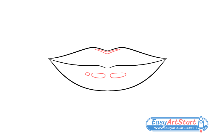 lips drawing reflections