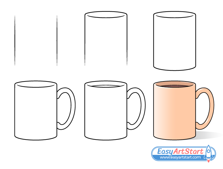 How to Draw a Mug Step by Step (Detailed Guide) - EasyArtStart