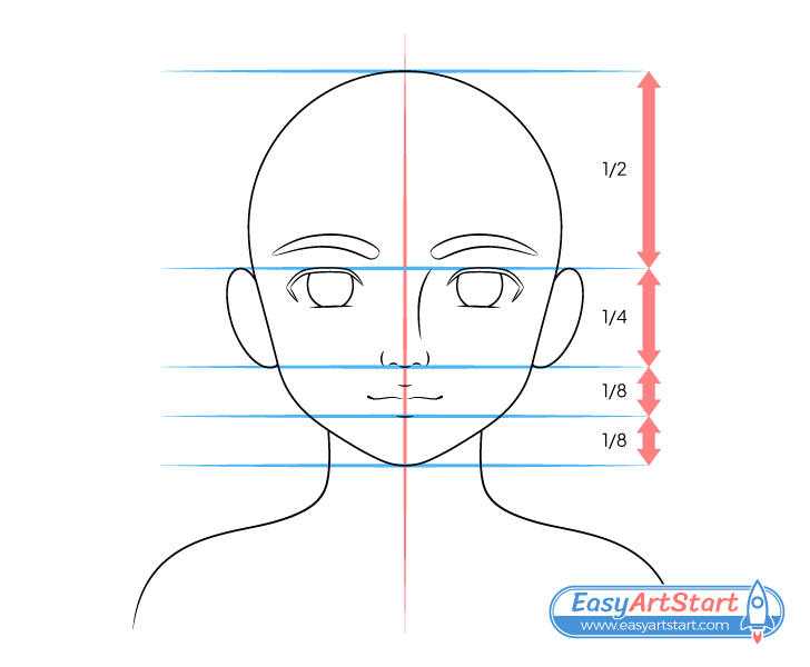 pretty girl face drawing proportions