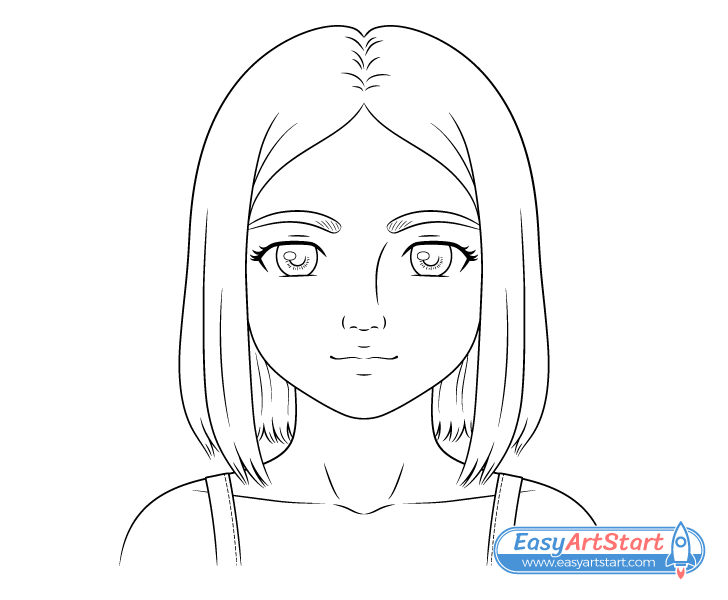 pretty girl line drawing