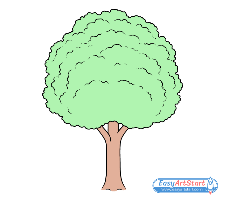 tree drawing color